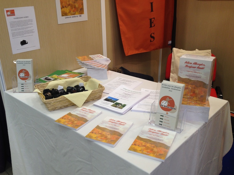 Detalle del stand Bye Bye Alergias en el congreso